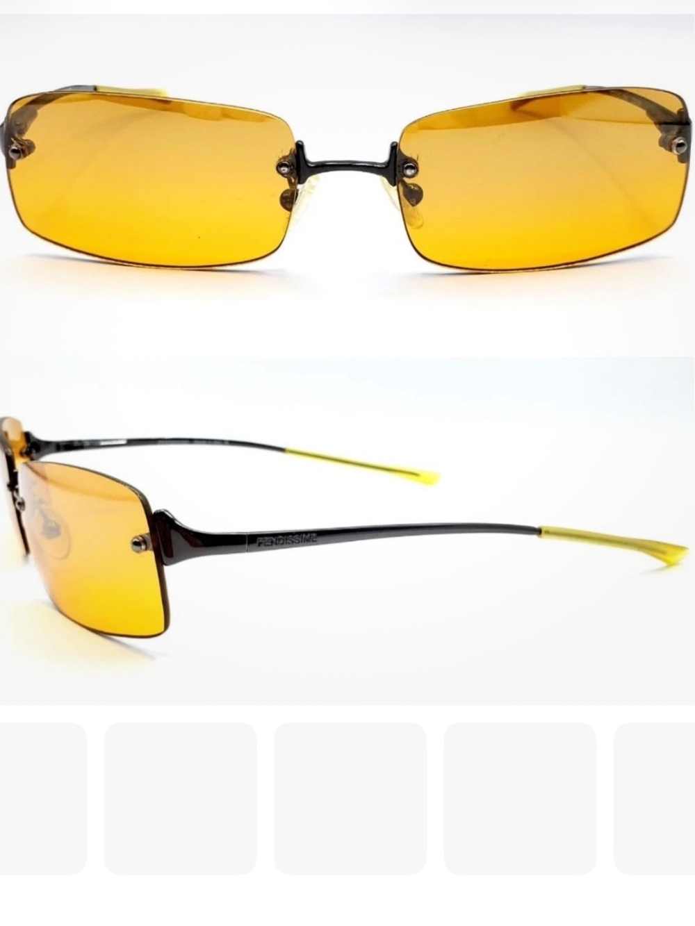 Authentic FENDISSIME SFE 026 Metal
Rimless SMALL Sunglasses Italy